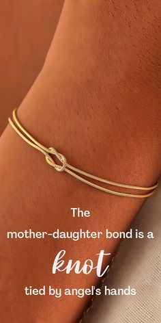 ❤️The Perfect Gift between mother & daughter enhanced with a heartfelt message card 🎁🥰 Mother Daughter Bond, Knot Bracelets, Gold Bangles Indian, Mother Daughter Bonding, Holiday Promotions, Bracelet Knots, Bangles Indian, Knot Bracelet, Meaningful Jewelry