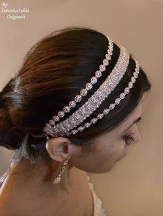 Bridal Rhinestone Headband Bling Sparkle Glam Special Ocassion Formal Evening Wear Wedding  Boho Tie Pearl Bridal Headband, Formal Evening Wear, Prom Dance, Bride Headpiece, Tie Women, Headband Jewelry, Hair Prom, Wedding Boho, Floral Headpiece