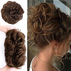 Hair Bun Extension, Messy Chignon, Hair Messy Bun, Brown Black Hair, Messy Hair Bun, Hair Messy, Chignon Hair, Hairpieces For Women, Messy Bun Hairstyles