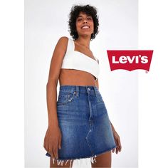 | Levi’s High-Rise Denim Mini Skirt | - Size: 31 - Super Stylish Fringed Mini Skirt With Front And Back Pockets - Bnwt!! Levi's High Rise Mini Skirt For Spring, Trendy Levi's Short Denim Skirt, Levi's Casual Mini Skirt For Summer, Trendy Levi's Mini Skirt For Spring, Levi's High Rise Denim Skirt For Summer, Levi's High Waist Casual Denim Skirt, Levi's Trendy High Waist Denim Skirt, Levi's Casual Short Denim Skirt, Trendy Levi's High-waisted Denim Skirt