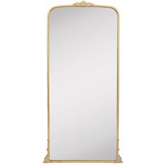 an ornate gold framed mirror against a white background