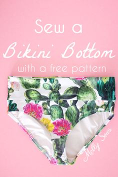 Sew a Bikini Bottom - Melly Sews Free Swimsuit Pattern, Free Bra Pattern, Swimwear Sewing, Swimwear Sewing Patterns, Swimsuit Pattern Sewing, Summer Dresses Diy, Melly Sews