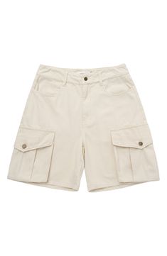 Channel workwear style in these cotton-twill shorts fashioned with roomy cargo pockets. 8" inseam; 28" leg opening; 14" front rise; 17" back rise (size medium) Zip fly with button closure Front scoop pockets; back patch pockets; cargo flap-patch pockets 100% cotton Machine wash, tumble dry Imported Black Owned/Founded Honor The Gift, Workwear Style, Contemporary Accessories, Satchel Tote Bag, Workwear Fashion, Twill Shorts, Kids Collection, Suit Separates, Designer Clothes For Men