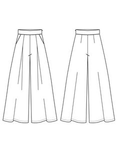 the front and back view of a women's skirt with pleaed hems