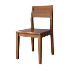 a wooden chair on a white background