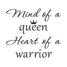 PRICES MAY VARY. Package include: 1 pcs Queen Warrior wall decal, size: 19 x 17 inch (48.3 x 43.2 cm), color: black. Quote: “Mind of A Queen Heart of A Warrior”. Our peel and stick decal stickers include easy step by step instructions on how to effortlessly apply the vinyl. Material: made from matte finish vinyl, which is adhesive enough to be pasted on the wall for a long time, environment friendly, waterproof. These self-adhesive vinyl stickers are durable and will last for years without peeli Quotes About Queens Inspiration, Black Women Quotes Inspirational, Woman King Quotes, Queen Of Hearts Quotes, Quotes About Queens, My Queen Quotes, Queens Quotes Inspirational, Quotes For Queens, Sassy Quotes Queens