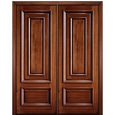 an image of a wooden door with two panels on the front and side paneling