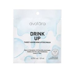 Avatara Drink Up Face Mask - 0.71 fl oz Aloe On Face, Skin Drinks, Mask For Dry Skin, Blue Face Mask, Skin Care Face Mask, Face Sheet Mask, Herbal Healing, Sheet Masks, Glass Of Water