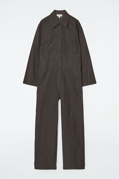 TWILL BOILERSUIT - DARK BROWN - Jumpsuits - COS Belted Cape, Ilana Kohn, Culotte Shorts, Party Pants, Boiler Suit, Denim Sweater, Women Magazines, Skirt Co Ord, Vest Shirt