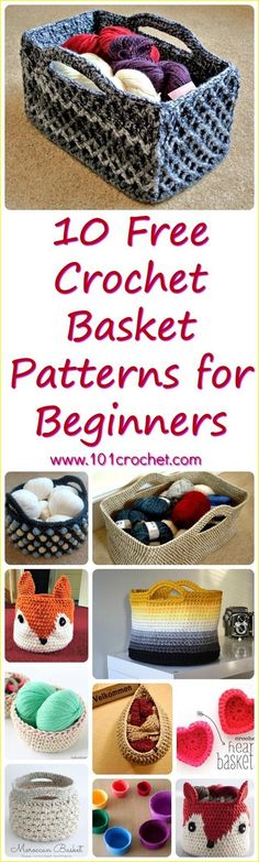 10 free crochet basket patterns for beginners