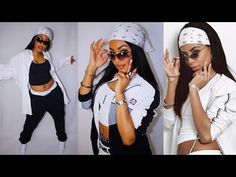 Aaliyah Makeup, Aaliyah Costume, 90s Theme Party Outfit, 90s Themed Outfits