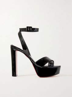 Black Supramariza 130 patent-leather platform sandals | CHRISTIAN LOUBOUTIN | NET-A-PORTER