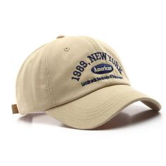 New York Cap-Beige 1989 New York, Topi Vintage, New York Cap, Topi Snapback, Mens Hats Baseball, Stylish Caps, Hip Hop Hat, Snapback Caps, Cap For Men