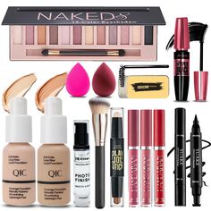 PRICES MAY VARY. 💄All In One Makeup Kit For Girls --- The beginner makeup gift set including 12 Colors Eyeshadow Palette, Nude & Buff Beige Foundation, Face Primer, 3Pcs Liquid Lipsticks, Contour Stick, Eyebrow Soap, Winged Eyeliner Stamp, Mascara, Makeup Brush, 2Pcs Makeup Sponge. The face make up set is perfect for achieving a full-face flawless look. 💄High-quality Makeup Set --- The makeup kit for women full kit made with natural gentle ingredients and nourishing formula, good color and goo All In One Makeup, Brow Soap, Eyeliner Stamp, Shimmer Eyeshadow Palette, Winged Eyeliner Stamp, Complete Makeup, Matte Eyeshadow Palette, Contour Stick, Makeup Gift Sets