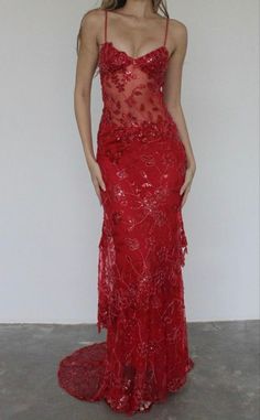 Glamorous Red Evening Dress With Spaghetti Straps, Red Spaghetti Strap Evening Dress For Prom, Red Spaghetti Strap Dress For Prom, Red Prom Dress With Spaghetti Straps, Red Spaghetti Strap Dress For Prom Season, Red Lace Sleeveless Evening Dress, Red Sleeveless Lace Evening Dress, Red Summer Gala Evening Dress, Red Spaghetti Strap Dress For Gala