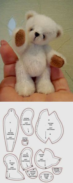 Bear - Pattern Teddy Bear Patterns Free, Diy Teddy Bear, Memory Bears Pattern, Teddy Bear Patterns, Bear Patterns Free, Teddy Bear Sewing Pattern, Soft Toy Patterns, Bear Patterns