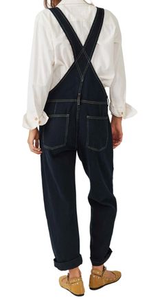 The most comfortable overall you will wear. With a relaxed fit and slouchy cool fit, you will wear this all season long. paired with a loafer, Birkenstocks or your favorite sneaker.Throw a blazer or cardigan for an updated look for Fall. 0-2 X-Small 4-6 Small 8-10 Medium 12-14 Large Casual Denim Jumpsuit For Workwear, Casual Denim Overall Jumpsuit For Work, Casual Medium Wash Denim Jumpsuit For Work, Casual Denim Blue Jumpsuit For Work, Casual Everyday Overalls For Fall, Casual Everyday Fall Overalls, Casual Workwear Denim Jumpsuit With Side Pockets, Casual Relaxed Fit Denim Jumpsuit With Side Pockets, Casual Baggy Overalls For Workwear