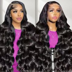 PRICES MAY VARY. Wigs Human Hair material：Our exquisite and elegant lace front wig human hair made from premium Brazilian unprocessed virgin human hair wig, full and thick,soft and bouncy,no smell, no tangles, no shedding, natural body wave. Comfortable to the skin, natural, fashion. Does not contain any chemicals. This wigs human hair is a real hair wig suitable for women of any skin tone. Lace front wigs human hair Lace Structure:13x4 HD Transparent Swiss lace frontal wigs human hair, bigger than 13x4 lace front wig, more invisible breathable comfortable. Bleached knots and Pre Plucked with natural hairline , Offer you very natural hairline than glueless wig , 4 inch deep parting space for you to do side part, middle part, high pony, you can part anywhere,Can be dyed and curled, Can be r Wigs Styles For Black Women, Amazon Wigs, Black Women Beauty, Body Wave Lace Front Wigs, High Pony, 13x4 Lace Front Wig, Natural Fashion, Real Hair Wigs, Wavy Wigs