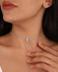 925 Sterling Silver Drop Stone Choker Necklace Cubic Zirconia Stones  Dainty Tennis Choker Necklace * Bridal Jewelry * Trendy Jewelry. Color : Rose / Gold / Rhodium Weight: 8 gr Chain Length:35+5 cm Mid Stone Diameter: 1 cm Product Code: CH1101YKRS All of our products are sent with a gift box. If you have questions, you can contact us by message Fast Shipping: It will reach you in 2-5 days with DHL or FedEx. Anniversary Cubic Zirconia Choker Jewelry, Oval Diamond White Jewelry With Sparkling Stones, Anniversary Cubic Zirconia Choker, Cubic Zirconia Diamond Choker Necklace For Gifts, Cubic Zirconia Choker With Diamond Accents, White Gold Cubic Zirconia Choker, Silver Cubic Zirconia Choker With Sparkling Stones, Elegant Party Tennis Necklace Choker, Diamond White Cubic Zirconia Choker