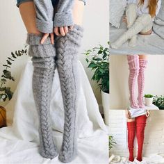 Find ideas๏ฟฝand inspiration for Women's Warm Winter Knitted Socks Over Knee, Long Leg, High Tube Christmas, Women's Accessories Cable Knit Leg Warmers, Winter Stockings, Cable Knit Socks, Woolen Socks, Winter Tights, Over Knee Socks, Knit Leg Warmers, Knit Stockings, Leg Warmer