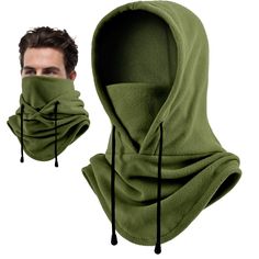 PRICES MAY VARY. Supreme Wool Comfort- Our winter fleece mask warm mask could immerse yourself in the unmatched warmth and comfort of 100% fleece. This winter, indulge in a cocoon of luxurious softness, fulfilling your craving for exquisite coziness. Multi-Scenario Warmth- Conquer the elements while skiing, cycling, running, or hiking – our balaclava face mask winter mask for men promises unwavering warmth and protection. Relish every adventure, knowing you're equipped to face any challenge, sat Functional Winter Balaclava Mask, Manset Lengan, Women's Balaclava, Mouth Mask Fashion, Fleece Neck Warmer, Mask For Men, Mask Fashion, Green Shop, Couture Mode