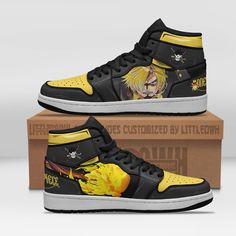 Vinsmoke Sanji Anime Shoes Custom One Piece Jd Sneakers Lightweight construction with breathable mesh fabric provides a comfortable and flawless fit.