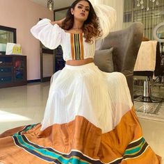 Beautiful Traditional Ethiopian Dress Simple Habesha Dress Handwoven H – TheEthiopianStore Habesha Kemis Modern, Ethiopian Culture, Eritrean Dress, Habesha Dress, Ethiopian Dress, Habesha Kemis, Intricate Art, Handwoven Fabric, Dress Simple