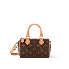 LOUIS VUITTON® - Nano Speedy - Monogram Brandy Clothes, Nano Speedy, Travel Pouches, Sac Louis Vuitton, Speedy Bag, Bag Rack, Vintage Designer Bags, Bday Wishlist, Louis Vuitton Official Website