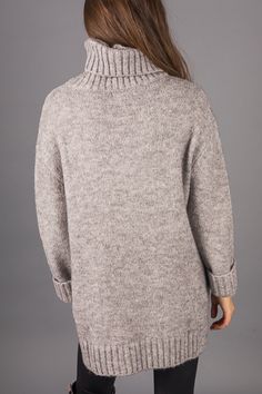 Chunky Cowl Sweater, H Grey :: NEW ARRIVALS :: The Blue Door Boutique Fall Chunky Knit Sweater Dress, Cozy Cable Knit Turtleneck For Fall, Cozy High Neck Turtleneck For Cold Weather, Cozy Knit High Neck Outerwear, Soft Knit Turtleneck For Layering, Cozy Knit High-neck Outerwear, Cozy High Neck Knit Outerwear, Cold Weather Turtleneck With Funnel Neck, Cozy Turtleneck For Cold Weather