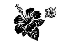 a black and white drawing of flowers