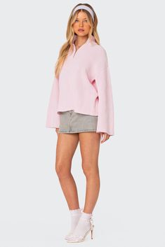 Online Only! Stay relaxed to the max in this essential cozy Edikted oversized zip sweater. Throw it over any outfit for the perfect chilled vibe.


	Zip sweater
	Oversized fit
	High neckline
	Knitted fabric
	100% Cotton
	Model wears size S
	Model height is 5'7
	Item care: Wash with similar color Visionary Fashion, Sweater Oversized, Sweater Oversize, Sweater Brands, Zip Sweater, High Neckline, S Models, Model Height, Pacsun