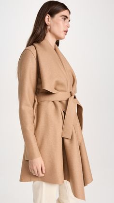 Harris Wharf London Women Blanket Coat | Shopbop Wool Blanket Coat, Waterfall Coat, African Turban, Blanket Coat, Harris Wharf London, Longline Coat, Tan Woman, Wrap Coat, Long Sleeves Coats