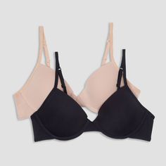 Give your little ones unbeatable comfort with the Hanes Girls' 2pk Underwire Bra in Beige/Black. These awesome bras provide underwired support, along with molded cups that fit snugly and invisibly under any outfit. Both practical and comfy, they’ll feel so secure and worry-free when wearing these. Plus, the machine-washable design makes care a breeze. Get little ones ready to experience exceptional comfort and total confidence with these Hanes girls' underwire bras. College Needs, Cute Online Clothing Stores, Underwire Bras, Wishlist 2024, Mha Dr, Cute Bras, Never Have I Ever, Christmas Clothes, Closet Essentials