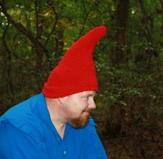 Hey, I found this really awesome Etsy listing at https://www.etsy.com/listing/97148921/gnome-hat-adult-size-ready-to-ship-red Crochet Gnome Hat, Partner Costumes, Gnome Costume, Beard Costume, Crochet Gnome, Gnome Hat, Pixie Hat, Hat Base, Baby Bonnet