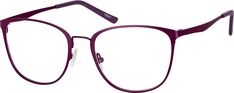 These sophisticated square glasses are made with ultra-durable and lightweight memory titanium. The medium-sized frame has a satin finish and comes in the following colors: amethyst purple emerald green garnet red and copper brown. Adjustable nose pads and acetate temple tips provide a comfortable fit. | Zenni Women's Square Prescription Glasses Purple Memory Titanium Frame Vintage Glasses Frames, Purple Square, Zenni Optical, Garnet Red, Copper Brown, Oval Face Shapes, Green Garnet, Square Glasses, Amethyst Purple