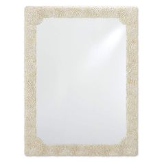 a white square mirror on a white background