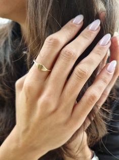 Solid Gold Ring Delicate Gold Signet Ring Signet Ring Women - Etsy Dainty Stackable Yellow Gold Signet Ring, Classic Tiny Toe Rings, Simple 14k Yellow Gold Rings, Yellow Gold Stackable Rings Stamped 14k, Simple Stackable Yellow Gold Rings, Classic 14k Gold Toe Ring, Dainty Everyday Rings Stamped 14k, Elegant 14k Stamped Midi Rings For Anniversary, Simple 14k Gold Stackable Rings Tarnish Resistant