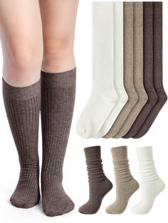 PRICES MAY VARY. Package Contents: with 3 pairs of women's cashmere socks in a pack, featuring different color design, explore multiple color options suiting every mood and every outfit; You will have enough choices to match your different needs Luxurious Material: indulge in the luxurious blend of cashmere and cotton, soft and stretchy in every wear; These cashmere socks for women fuse softness and durability, promising not just style but outstanding quality that meets the needs of every discer Socks With Designs, Slouchy Socks, Fall Socks, Boots Socks, Cashmere Socks, Comfy Socks, Just Style, Warm Socks, Cold Night