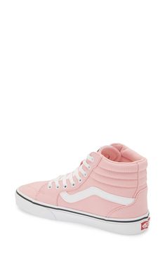 Keep old-school vibes flowing strong in this high-top sneaker that's topped with duarble canvas in a bright-pink hue. Textile upper/synthetic lining and sole Imported Pink Skate Shoes With Vulcanized Sole For Spring, Pink High-top Sneakers With Round Toe, Pink Mid-top Skate Shoes For Spring, Pink Casual High-top Sneakers With Round Toe, Trendy Pink High-top Canvas Shoes, Spring Pink Mid-top Skate Shoes, Pink Round Toe High-top Sneakers, Trendy Pink Canvas Shoes With Vulcanized Sole, Pink Synthetic Sporty Canvas Shoes