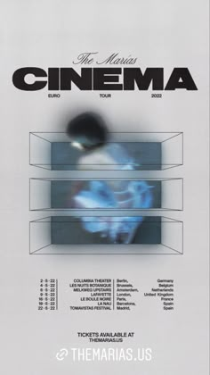 the movie poster for cinema with an image of a man's face and hands