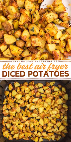 Discover The Best Air Fryer Diced Potatoes! This Christmas side dish recipe is an easy potato dish with minimal prep and simple ingredients like small potatoes, lemon, and thyme. It’s a fool proof recipe that’s sure to impress. Try it today! Baked Potatoes In Air Fryer Recipe, Fry Potatoes In Air Fryer, Potatoes In Air Fryer Diced, Potatoes And Carrots In Instant Pot, Air Frying Potatoes, Best Air Fryer Potatoes, Airfryer Potato’s, Canned Potatoes In Air Fryer, Air Fryer Potato Recipes Easy