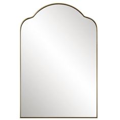 a gold framed mirror on a white background