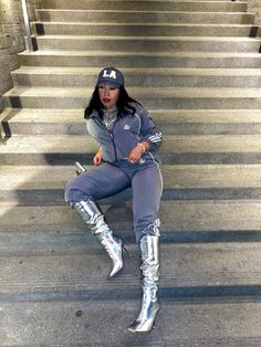 #tricebabes do it better @styledbymeesh! Grab these boots for 50% off🏃‍♀️!
.
🔎Metallic silver boots🔍
.
Like and save if you would wear these!🔥
.
Affordable shoes, affordable heels, Trending outfits for women, metallic accessories, boot outfits
.
#shoptrice #tricebabes #outfitideasforwomen #flygirls #chrome #bootseason #silverboots Trending Outfits For Women, Affordable Heels, Thigh High Boots Outfit, Shoes Affordable, Metallic Accessories, Boot Outfits, Black Boots Outfit, Trendy Spring Outfits, Metallic Boots