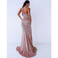 The Evelyn Belluci Champagne Gold Gown is the perfect choice! Its subtle sparkle, elegant design and luxurious fabric will make you feel like a celebrity and it also looks great in photos! Perfect for a special occasions 100% Polyester Glamorous Strapless Ball Gown For Prom, Glamorous Ball Gown Strapless Dress For Prom, Glamorous Strapless Sequin Ball Gown, Sequin Strapless Ball Gown For Evening, Strapless Ball Gown With Sequins For Party, Glamorous Floor-length Evening Dress With Sweep Train, Glamorous Strapless Gown For Party Season, Glitter Evening Dress With Sweetheart Neckline For Wedding, Shimmer Evening Dress For Gala During Prom Season