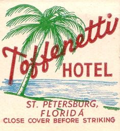 a stamp with a palm tree and the words toftetoi hotel on it