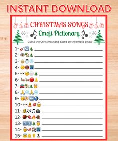 christmas song worksheet with the words instant