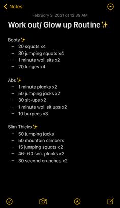 the workout log is displayed in this screenshote, and shows how to use it