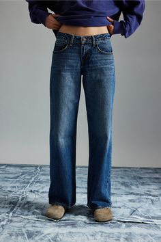 Levi’s® Low Loose Jean | Urban Outfitters Levi's Jeans Aesthetic, Levi’s Low Loose Jean, Pants Other Than Jeans, Womens Blue Jeans, Levis 94 Baggy Jeans, Low Rise Dark Wash Jeans, Levis Low Loose Jeans, Levi's Wide Leg Jeans For Everyday Wear, Levi's Relaxed Fit Dark Wash Flare Jeans