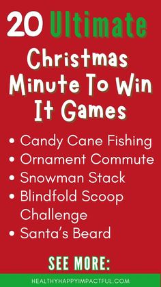 the 20 ultimate christmas minute to win it games with candy cane fishing and snowman stack