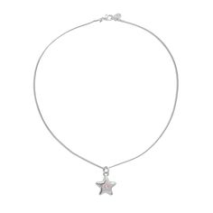 Stargirl '23 collection. Silver star pendant necklace with a dainty pink gemstone. Gemini Jewels offers unisex jewelry for girls and guys, from pearl necklaces to silver chains to signet rings. All our jewelry is handmade from quality material, Nickel and Lead free and safe for sensitive skin. Good Necklace Silver, Luxury Silver Necklace With Star Charm, Ur My Lucky Star Necklace, Silver Necklaces Stars, Affordable Silver Star Charm Necklace, Cheap Silver Necklaces With Star Charm, Cheap Silver Star Necklace, Silver Necklaces Simple Star, Cheap Star-shaped Beaded Necklaces For Gifts